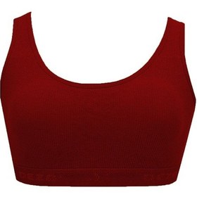 Resim Kadın Geniş Askılı Büyük Beden Büstiyer Sporcu Pedli Sütyen Penye 