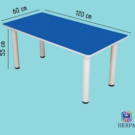 Resim Dikdörtgen Ahşap Anaokulu-Çocuk Masası 5 Farklı Renk Seçeneği - Turuncu 