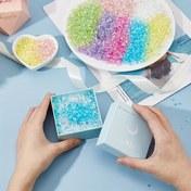 Resim 20 gram buz boncuk ultra ince gökkuşağı yumuşak pipet boncuk 3D simli plastik boncuk serisi gevrek slime mikro boncuk malzemeleri, 1 renk/paket 