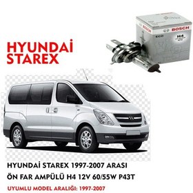 Resim HYUNDAİ STAREX 1997-2007 ARASI ÖN FAR AMPÜLÜ H4 12V 60/55W P43T 