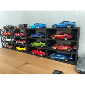 Resim 1/64OYUNCAK Araç Uyumlu 12 Li Duvar Garajı (Hot Wheels Uyumludur) 