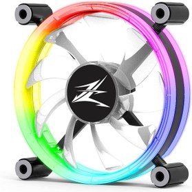 Resim Zalman ZM-LF120 Premium Çift Taraflı Halka Adreslenebilir 120 mm LED Fan 