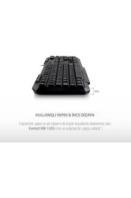 Resim Hadron HD842 Kablosuz Klavye & Mouse Set Ergonomik Tasarım 10 Metre Menzil Aydınlatma Yok Ev - Ofis 
