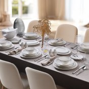 Resim Evaliza Serenity Platin 85 Parça 12 Kişilik Yemek Takımı 