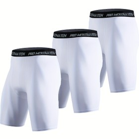 Resim 3 adet Basketbol Kompresyon Şortu Eğitim ve Egzersiz İçin, Nefes Alabilen Yüksek Esneklik, Erkekler İçin Hızlı Kuruyan Şortlar 