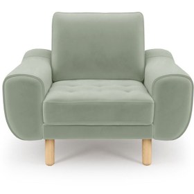 Resim Normod Modsy Bold Tekli Koltuk Silindir Ahşap Ayak - Kadife 