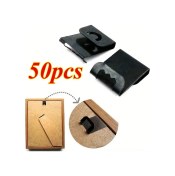 Resim Xuweiwei 50 Adet Siyah Delme Gerektirmeyen Dayanıklı Resim Askısı 