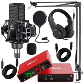 Resim Midex Central-Rd Pack-1 Stüdyo Kayıt Ekipmanları GLX-700RD Ses Kartı MX-2020 Stüdyo Mikrofon 