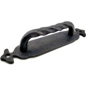 Resim Antika Tarz Dekoratif Pirinç Burgulu Çekme Kol - 148X33 Mm, Oksit 