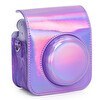 Resim Fujifilm Instax Mini 12 Makine Uyumlu Lila Parlak Deri Kılıf 