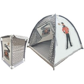 Resim Abbie Karkter Desenli, Sepetli Oyun Çadır Seti Bzi Gri 