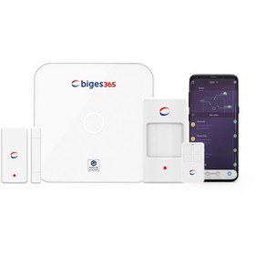 Resim Biges365 BGS365-BK-N IoT Smart Network Kablosuz Alarm Kiti 1 Yıl Uzaktan İzleme Dahil 