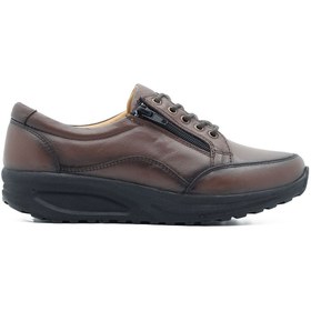 Resim Barmea Hakiki Deri Kadın Günlük Yürüyüş Ayakkabısı - 755 Kahve | Orjinal 