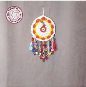 Resim Uretti - Aslı 5776 - 5056 El Yapımı Otantik Nazar Boncuklu Duvar Süsü - Mandala TEK EBAT 