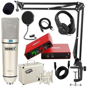 Resim Stüdyo Ekipmanları Style Paket-3 CX1 Mikrofon Ses Kartı Stüdyo Kayıt Seti 