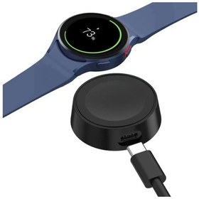Resim Taşınabilir Akıllı Saat Manyetik Kablosuz Şarj Cihazı Siyah , Boyut:samsung Galaxy Watch Serisi İçin 
