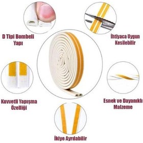 Resim Contacall Bondit 2'li Kauçuk Kapı ve Pencere Izolasyon Bandı Fitili 60x2 120 MT Kahverengi 