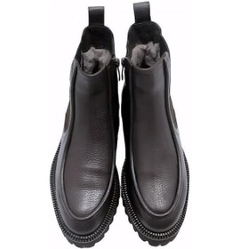 Resim Poletto Hakiki Deri Kahve Bot Düz 5780 63 K-847 Kahve 