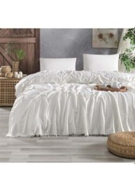 Resim %100 Bambu Beyaz Çift Kişilik Pike 240x260 