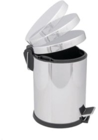 Resim 8 Lt Amortisörlü Çöp Kovası Metalik Gri 