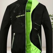 Resim Erkek Ceket - Spor Yaka Fermuarlı Üst, Hiking, Spor Salonu ve Günlük Kullanım İçin Uygun | Ön Düğme Tasarımı, Polyester Astar, Kabartmalı Manşetler, Pürüzsüz Kumaş, Sokak Modası, Dayanıklı Yapı, Outdoor Tutkunları için Modern Casual Ceket | Polyester Ceket 