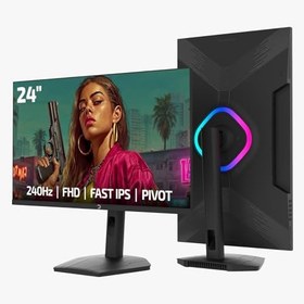 Resim GamePower Lunis L25 24'' 240Hz 0.5Ms Fast IPS FHD RGB Pivot Gaming Monitör 