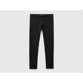 Resim United Colors Of Benetton Benetton Kız Çocuk Benetton İşlemeli Tayt Siyah 