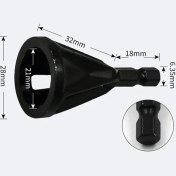 Resim Siyah Altıgen Sap 1 Altıgen Sap Hss Çapak Alma Harici Pah Aracı Paslanmaz Çelik Çapak Kaldırmak Araçları Metal Delme Araçları Için (Yurt Dışından) 