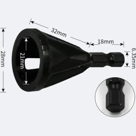 Resim Siyah Altıgen Sap 1 Altıgen Sap Hss Çapak Alma Harici Pah Aracı Paslanmaz Çelik Çapak Kaldırmak Araçları Metal Delme Araçları Için (Yurt Dışından) 
