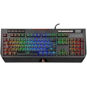 Resim Rampage KB-R105 EXHERO Usb Kablolu RGB Ledli Outemu Blue Switch 5 Makro Tuşlu Gaming Q Klavye 