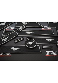 Resim Ford Mustang 6 2015-2019 Araç Içi Silikon Kaymaz Ped Kaplama Seti (547230282) 