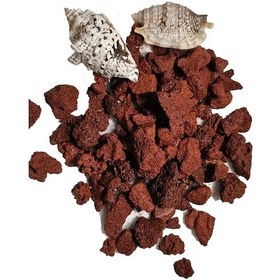 Resim Dekoratif Pomza Taşı 50 kg 10-15 mm Akvaryum Taşı Kırmızı Pomza Volkanik Pomza Taşı Ponza 