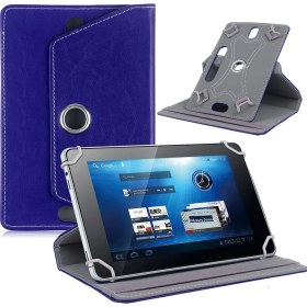 Resim Fuchsia Apple iPad Mini 1-2-3-4-5 Uyumlu 7.9 Inç 360° Dönebilen Standlı Kapaklı Universal Tablet Kılıfı 