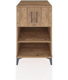 Resim Kronos Komodin 2 Raflı 2 Kapaklı 60x59x96 Çam-çam Atlas Çam 