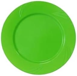 Resim Lüks Plastik Mika Tabak Parti Tabağı Yeşil 23 cm 6'lı 