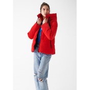 Resim Mavi Kapüşonlu Kadın Mont (M1110043-81773) 
