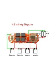 Resim Elektronikport-4S 25A 16.8V Bms Koruma Kartı Lityum Batarya 18650 Li-İon Lipo Pr 
