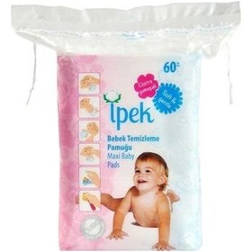Resim İpek Bebek Temizleme Pamuğu 60'lı 10 Paket 