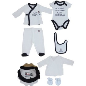 Resim Beşiktaş Orijinal Bebek Hastane Çıkışı Beyaz - Siyah 
