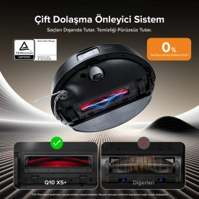 Resim Roborock Q8 Max Pro Plus Akıllı Robot Süpürge - Siyah 