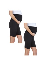 Resim Luvmabelly Myra8028 8028 Beli Lastikli Hamile Şort Seti-siyah - Siyah 