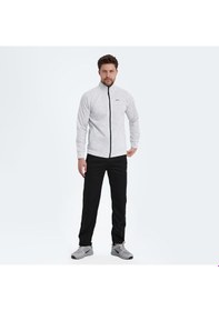 Resim Slazenger ORDER IN Erkek Fermuarlı Dik Yaka Cepli Gri Eşofman Takımı 