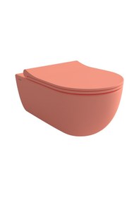 Resim Bocchi V Tondo Rimless Asma Klozet Mat Somon Kapak Dahil 1416-032-0128 Çok Renkli 