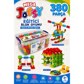 Resim Mega Joesy Eğitici Blok Oyunu 380 Parça - Oyuncak Lego Seti - Birbirine Geçmeli STEM Lego Seti - Eğitici Oyuncak 