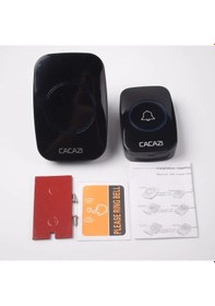 Resim Cacazi A10 Kablosuz Kapı Zili 300m Menzil 60 Melodi Led Işıklı 