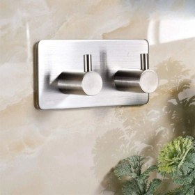 Resim Zift Unique Havlu / Bornoz Askısı / 2 Adet Ikili Askılık / Banyo Mutfak Havlu Askısı 
