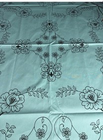 Resim Şık Turkuaz Kare Masa Örtüsü Günlük Ve Misafirlik 150 X 150 Cm Turkuaz 