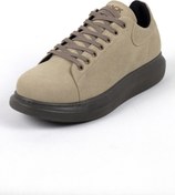 Resim Mida Shoes Kahverengi - Erkek Vizon Süet Yüksek Taban Sneakers 