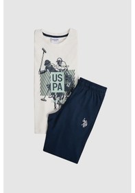 Resim U.S. Polo Assn. U.s. Polo Assn. Erkek Çocuk Beyaz Pijama Takım 50326682-vr013 