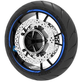 Resim Reflektif Mavi 4 Parçalı Keskin Jant Şeridi Sticker Çınar Extreme 